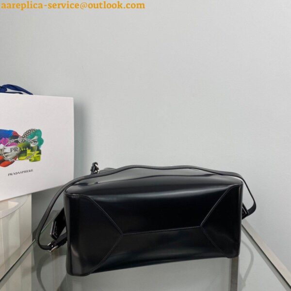 Replica Prada Supernova Medium Bag In Black Brushed Leather 7