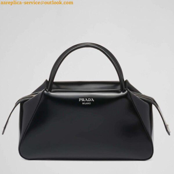 Replica Prada Supernova Medium Bag In Black Brushed Leather 8