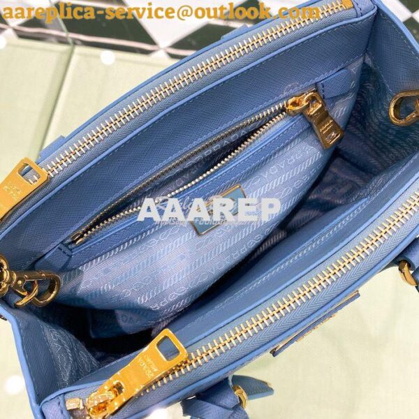 Replica Prada Galleria Saffiano leather small bag 1BA896 Celeste 9