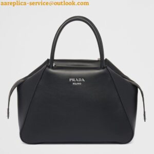 Replica Prada Supernova Small Top Handle Bag In Black Leather