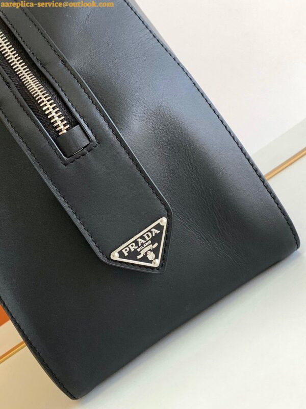 Replica Prada Supernova Small Top Handle Bag In Black Leather 8