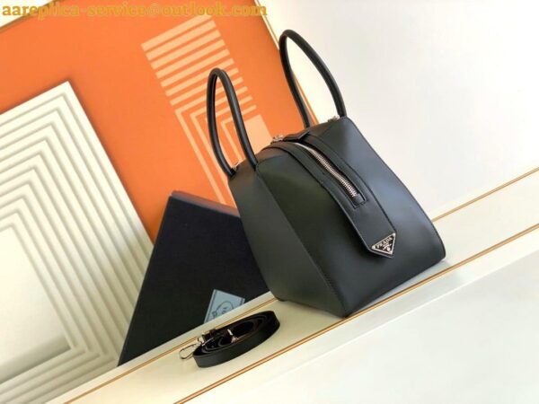 Replica Prada Supernova Small Top Handle Bag In Black Leather 10