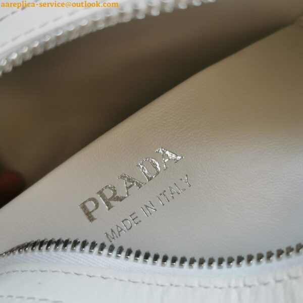 Replica Prada Supernova Small Top Handle Bag In White Leather 11