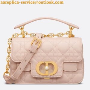 Replica Dior Mini Jolie Top Handle Bag in Pink Cannage Calfskin