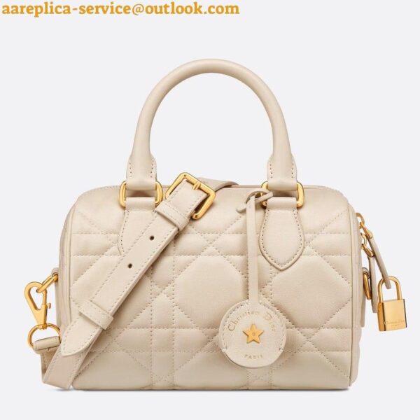 Replica Dior Groove 20 Bag in Dusty Ivory Macrocannage Calfskin 4