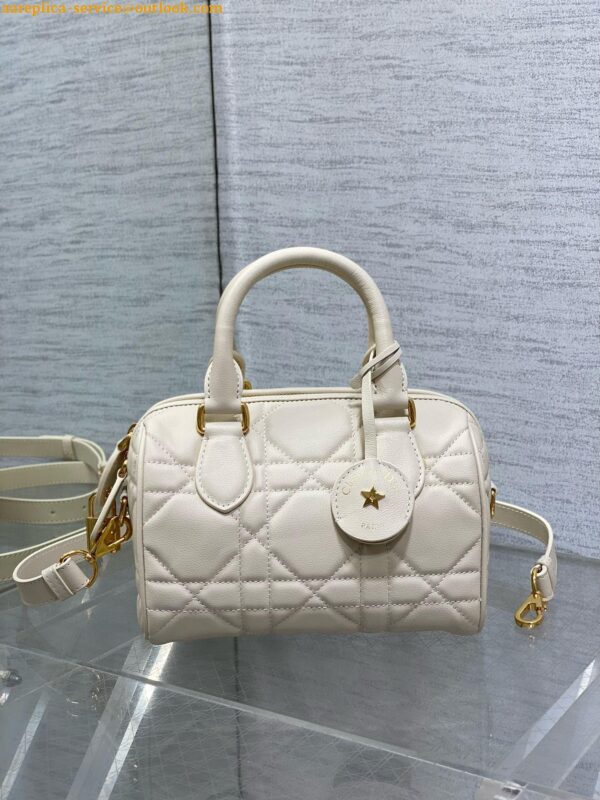 Replica Dior Groove 20 Bag in Dusty Ivory Macrocannage Calfskin 6