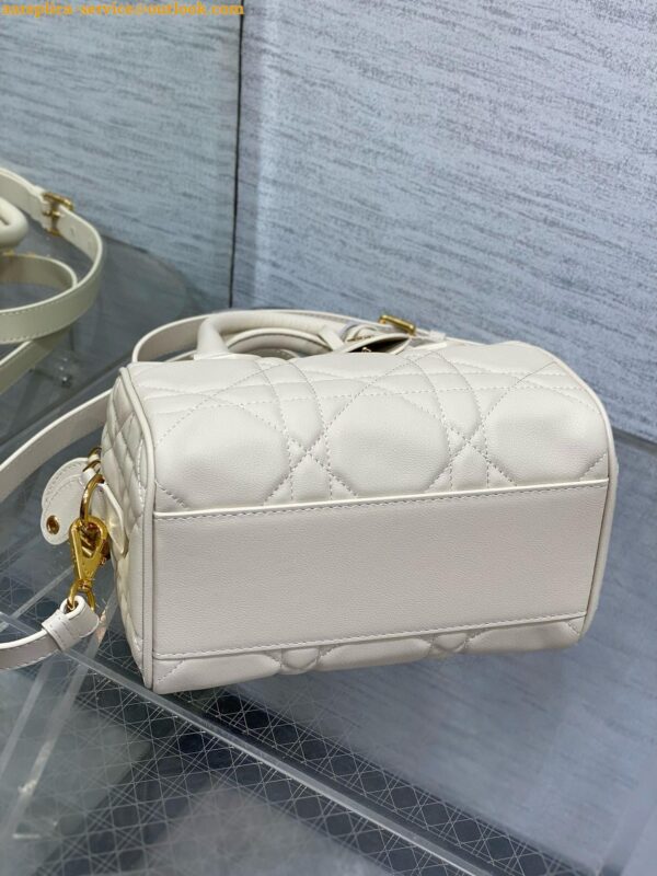 Replica Dior Groove 20 Bag in Dusty Ivory Macrocannage Calfskin 7