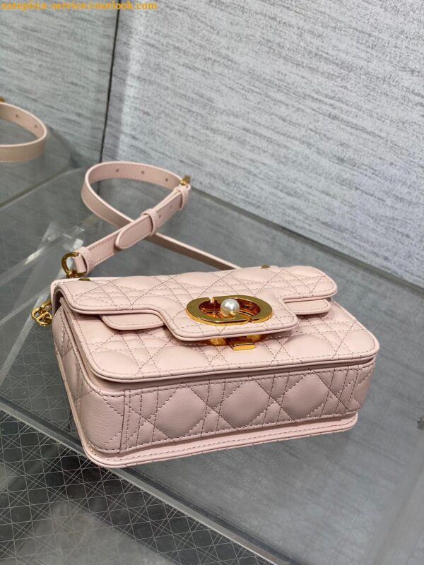 Replica Dior Mini Jolie Top Handle Bag in Pink Cannage Calfskin 8