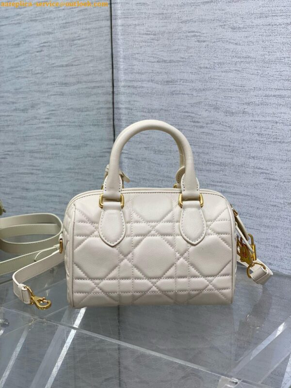 Replica Dior Groove 20 Bag in Dusty Ivory Macrocannage Calfskin 9