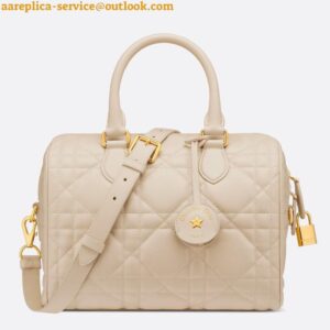 Replica Dior Groove 25 Bag in Dusty Ivory Macrocannage Calfskin