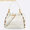 Replica Dior Small Jolie Top Handle Bag in Beige Cannage Calfskin 2