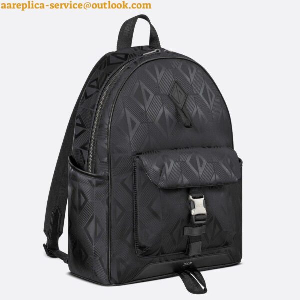 Replica Dior Explorer Backpack In Black CD Diamond Mirage Ski Capsule Nylon 3