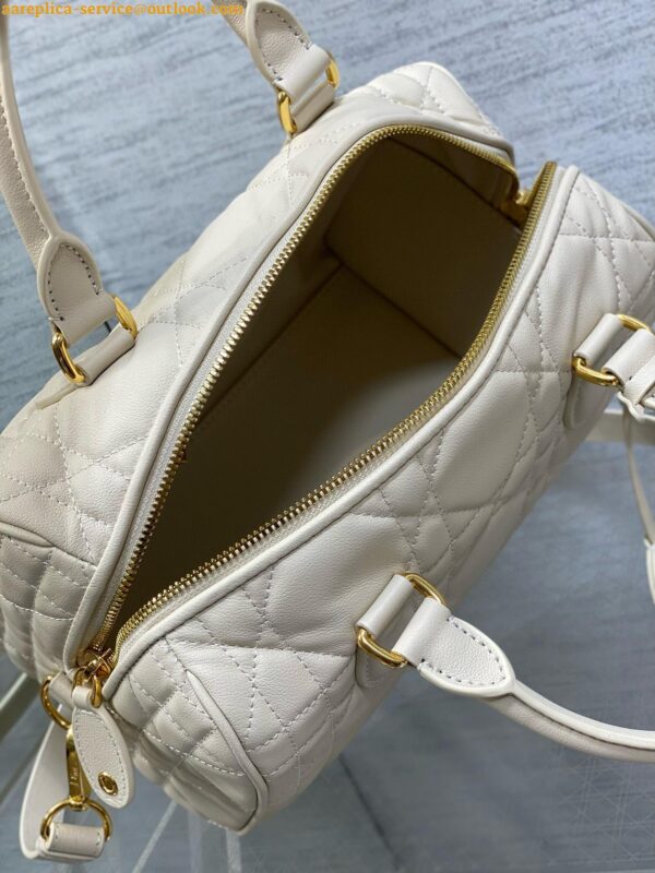 Replica Dior Groove 25 Bag in Dusty Ivory Macrocannage Calfskin 4