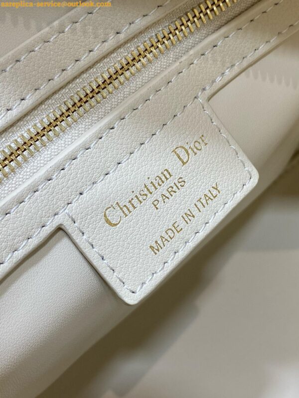 Replica Dior Groove 25 Bag in Dusty Ivory Macrocannage Calfskin 6