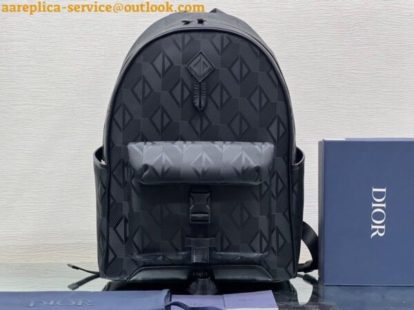 Replica Dior Explorer Backpack In Black CD Diamond Mirage Ski Capsule Nylon 8