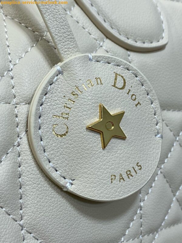 Replica Dior Groove 25 Bag in Dusty Ivory Macrocannage Calfskin 8