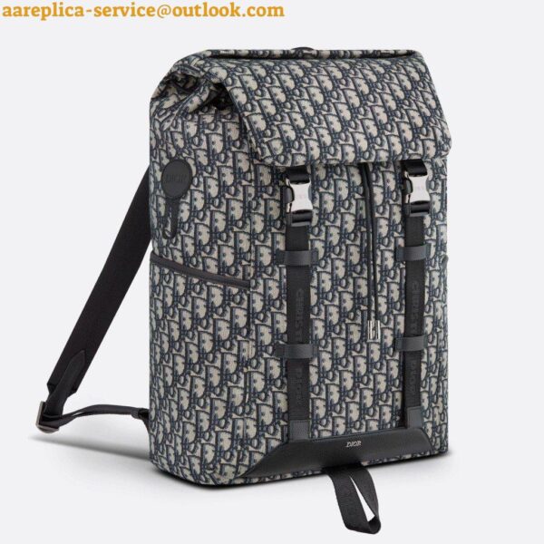 Replica Dior Explorer Backpack In Black Dior Oblique Jacquard 3