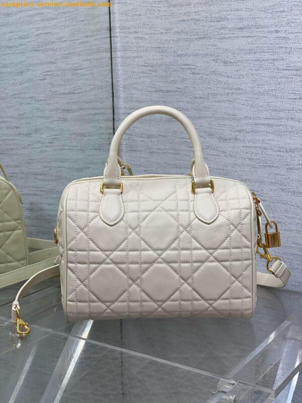 Replica Dior Groove 25 Bag in Dusty Ivory Macrocannage Calfskin 10