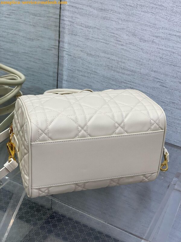 Replica Dior Groove 25 Bag in Dusty Ivory Macrocannage Calfskin 11