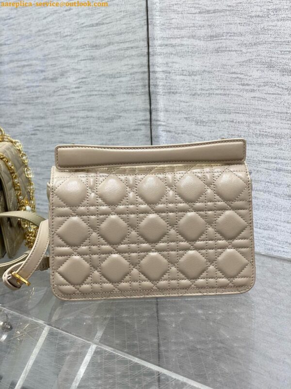 Replica Dior Small Jolie Top Handle Bag in Beige Cannage Calfskin 6