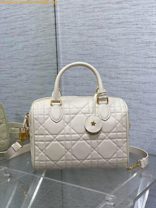 Replica Dior Groove 25 Bag in Dusty Ivory Macrocannage Calfskin 12