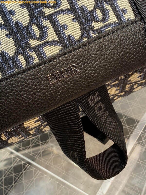 Replica Dior Explorer Backpack In Black Dior Oblique Jacquard 6