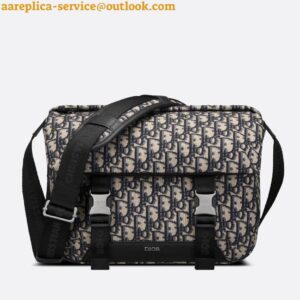 Replica Dior Explorer Messenger Bag In Black Dior Oblique Jacquard 2