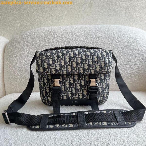 Replica Dior Explorer Messenger Bag In Black Dior Oblique Jacquard 6