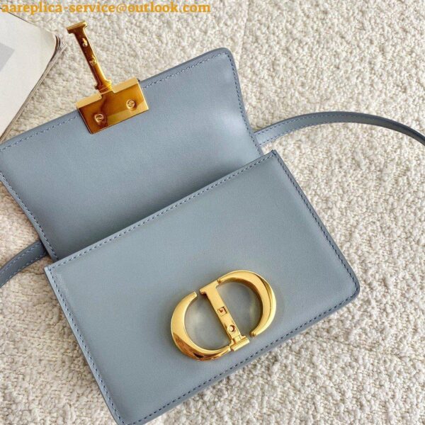 Replica Dior 30 Montaigne Micro Bag In Grey Box Calfskin 10