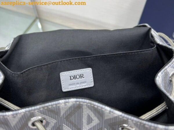 Replica Dior Hit the Road Backpack In Gray CD Diamond Canvas 6