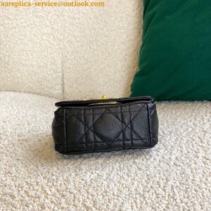 Replica Dior Caro Micro Bag In Black Cannage Calfskin 2