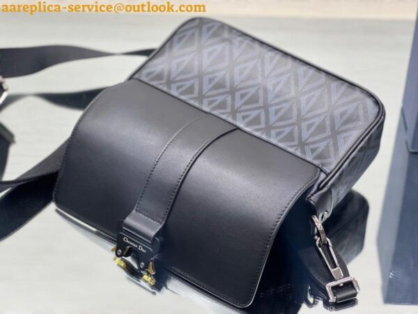 Replica Dior Hit the Road Messenger Bag In Black CD Diamond Canvas 12