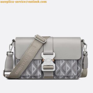 Replica Dior Hit the Road Messenger Bag In Gray CD Diamond Canvas 2