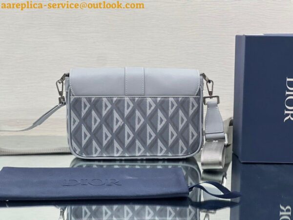 Replica Dior Hit the Road Messenger Bag In Gray CD Diamond Canvas 8