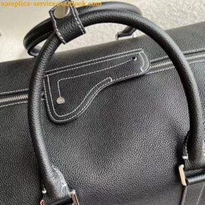 Replica Dior Lingot 50 Duffle Bag In Black Grained Calfskin 2