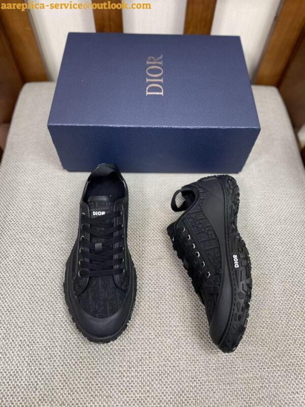 Replica Dior Men's B28 Low-top Sneakers In Black Oblique Jacquard 21