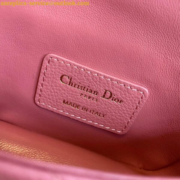 Replica Dior Caro Micro Bag In Pink Cannage Calfskin 9