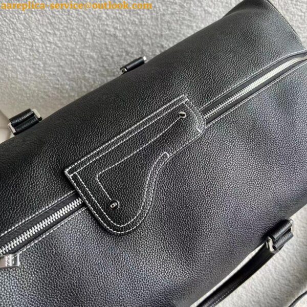 Replica Dior Lingot 50 Duffle Bag In Black Grained Calfskin 6