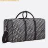 Replica Dior Lingot 50 Duffle Bag In Black Oblique Jacquard