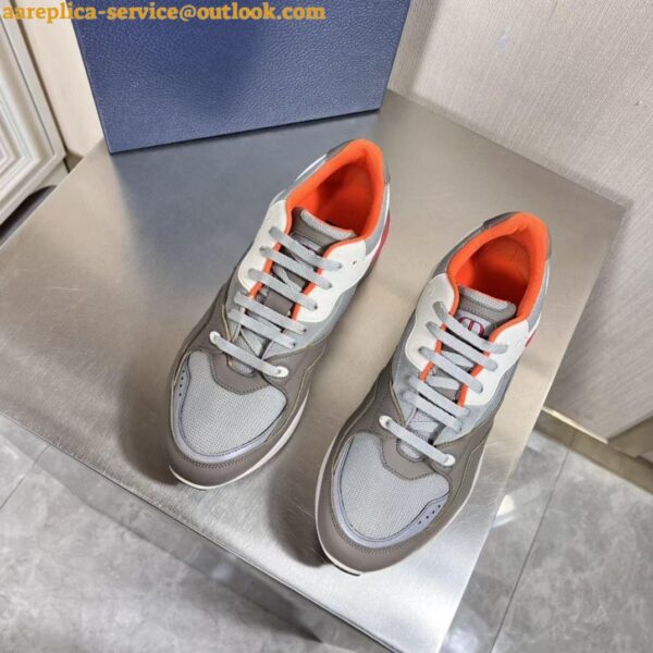 Replica Dior Men's B29 Sneakers In Gray Mesh and Suede 3