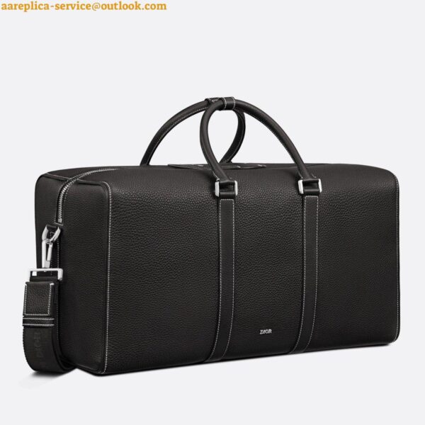 Replica Dior Lingot 50 Duffle Bag In Black Oblique Jacquard 3