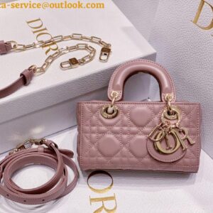 Replica Dior Lady D-Joy Micro Bag In Peony Pink Cannage Lambskin