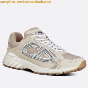 Replica Dior Men's B30 Sneakers In Cream Mesh and Fabric 2