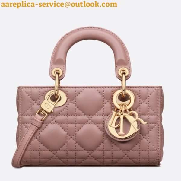 Replica Dior Lady D-Joy Micro Bag In Peony Pink Cannage Lambskin 5