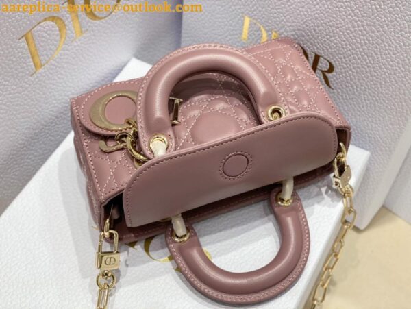 Replica Dior Lady D-Joy Micro Bag In Peony Pink Cannage Lambskin 6