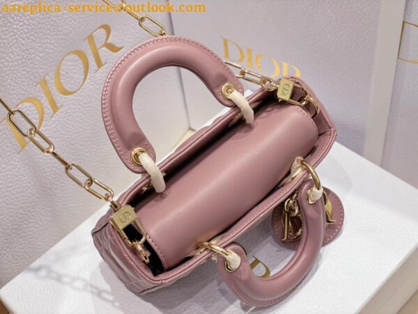 Replica Dior Lady D-Joy Micro Bag In Peony Pink Cannage Lambskin 10