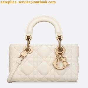 Replica Dior Lady D-Joy Micro Bag In White Cannage Lambskin