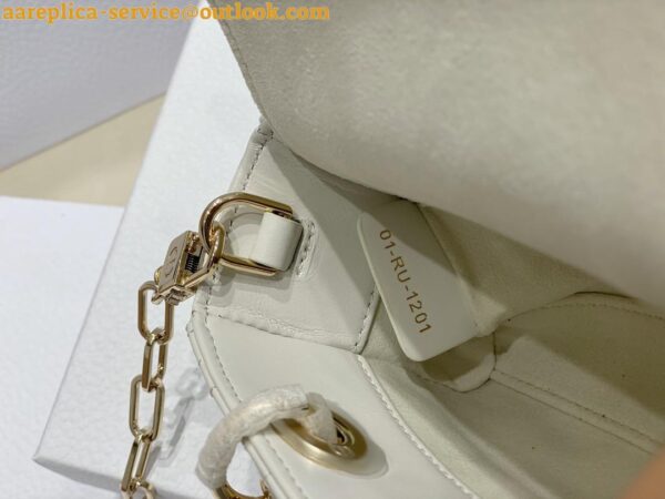 Replica Dior Lady D-Joy Micro Bag In White Cannage Lambskin 7