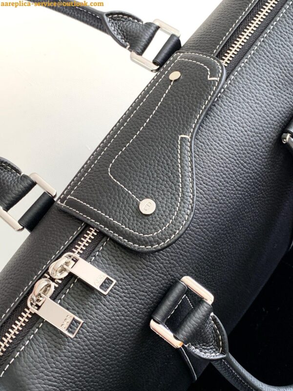 Replica Dior Lingot Briefcase in Black Grained Calfskin 4