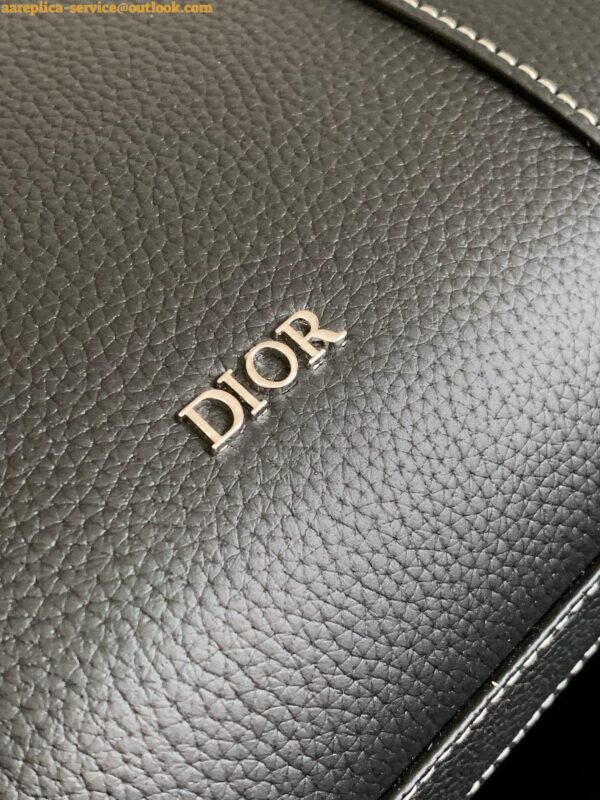 Replica Dior Lingot Briefcase in Black Grained Calfskin 10